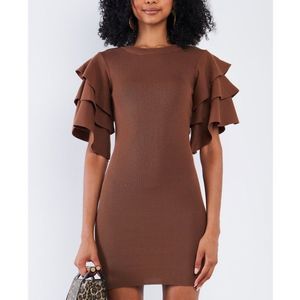 New Layered sleeve dress